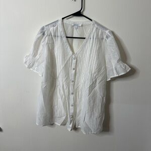 Chico's Elegant White Button-Up Blouse